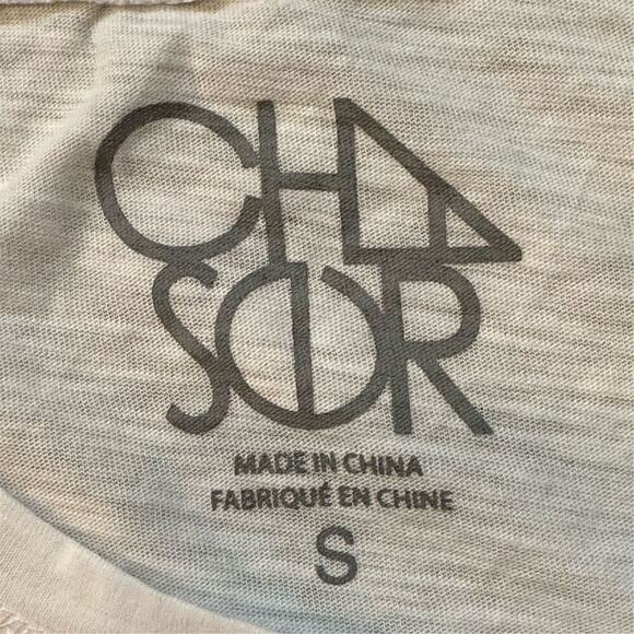 NWOT‎ Chaser Women's Beige Graphic T-Shirt Sun Waves Design Size S Casual NWOT - Picture 4 of 6